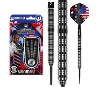 WINMAU Leonard Gates The Soulger 22 Gram Professional Tungsten Darts Set with Flights and Stems (Shafts)