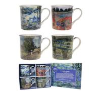 Leonardo 4 Fine China Mugs Set - Artists: Monet