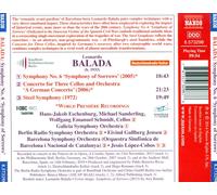 LEONARDO BALADA: SYMPHONY NO. 6 "SYMPHONY OF SORROWS"; CONCERTO FOR THREE CELLOS