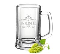 Leonardo Beer Mug with Choice of Name Engraving - Gift for Men Ideal as Father's Day Gift 0.5 L Beer Glass Beer Mug as Birthday Gift for Men