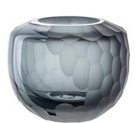 Leonardo Bellagio 036444 Table Vase Made Glass with Structure Exterior Handmade Height 10 cm Diameter 11 cm Anthracite