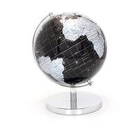 LEONARDO Black & Silver World Globe 27cm, Metal