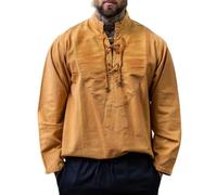 Leonardo Carbone® Ansbert Medieval Shirt - Medieval Clothing, Medieval Shirt Men, LARP Clothing, Festival Outfit, Carnival Costume, Casual Shirts Long Sleeve - 100% Cotton