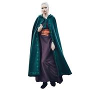 Leonardo Carbone® Unisex Medieval Wool Cape with Embroidery Alma - Medieval Clothing Men & Women, Cape Men, Hobbit Costume, LARP Clothing, Viking, Cosplay, Halloween, Green, 131.0 cm