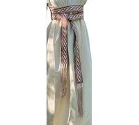 Leonardo Carbone® Unisex Viking Belt Elina - Men's Belt, Medieval Clothing Men, Belt Women, LARP Clothing, Carnival, Cosplay, Hobbit Costume - 100% Cotton, brown, 235 cm
