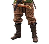 Leonardo Carbone® Viking Linen Trousers Men's Wodan - Men's Trousers, Lightweight Summer Trousers Men, Festival Outfit, Viking, Medieval Clothing, LARP, Cosplay, Casual Trousers - 100% Linen, brown, L