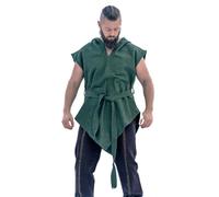 Leonardo Carbone® Waldläufer Tunic Aldon Unisex - Medieval Clothing Men & Women, Medieval Shirt, Casual Shirts Short Sleeve, Carnival Costume, LARP Clothing - 100% Cotton