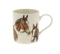 Leonardo Classic Race Horses Fine China Mug in Gift Box, Red