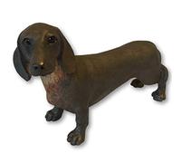 Leonardo Collection Chocolate & Cream Dachshunds, Stone, Brown, 13 x 4 x 8 cm