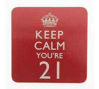 Leonardo Collection Mug Coaster - Keep Calm You're 21