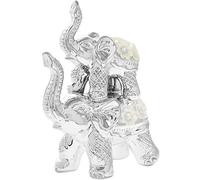 Leonardo Collection Silver Millie Design Elephant And Calf Figurine