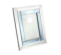 Leonardo Collection Smoke Glass Mirror Picture/Photo Frame, Silver, 5 x 7-Inch