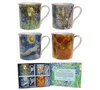 lesser and pavey Ceramic Mug | Van Gogh | Set of 4-12x8x9 cm