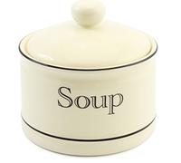 Leonardo Collections Large 500ml Stoneware Soup Bowl with Lid, Cream | 12cm Lidded French Onion Soup Tureen Serving Bowl | Mini Casserole Dish with Lid, Gift-Boxed Gloss Glaze Bowl | Serving Dishes