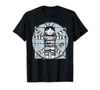 Leonardo Da Vinci Cat Vitruvian Man Style Cat T-Shirt