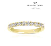 Leonardo Da Vinci Cut 18ct Yellow Gold Claw Set Eternity 0.50ct Diamond Ring