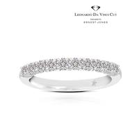 Leonardo Da Vinci Cut Platinum Claw Set Eternity 0.50ct Diamond Ring