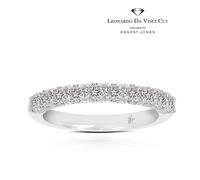 Leonardo Da Vinci Cut Platinum Claw Set Eternity 0.70ct Diamond Ring