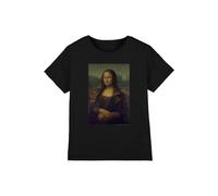 Leonardo da Vinci Mona Lisa (La Gioconda) Kids T-Shirt, Black | Size: 3-4 Years Leonardo da Vinci Black 3-4 Years