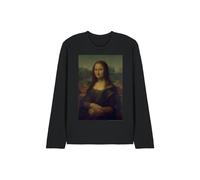 Leonardo da Vinci Mona Lisa (La Gioconda) Long Sleeve T-Shirt, Black | Size: Medium Leonardo da Vinci Black M