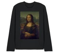 Leonardo Da Vinci Mona Lisa (La Gioconda) Unisex Long Sleeve T-Shirt, Black, Small