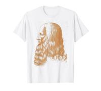 Leonardo da Vinci Portrait Author of The Vitruvian Man T-Shirt