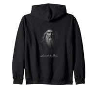Leonardo Da Vinci Renaissance Portrait Style Zip Hoodie