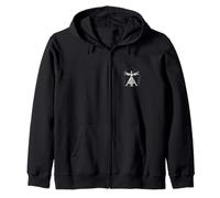 Leonardo da Vinci’s Fusion: Mona Lisa and the Vitruvian Man Zip Hoodie