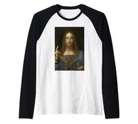 Leonardo da Vinci Salvator Mundi Raglan Baseball Tee