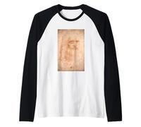 Leonardo da Vinci Self Portrait of a Bearded Man (1513) Raglan Baseball Tee