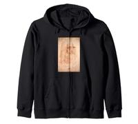 Leonardo da Vinci Self Portrait of a Bearded Man (1513) Zip Hoodie