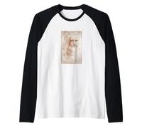 Leonardo da Vinci Self-Portrait Renaissance Painting Artist Raglan Baseball Tee