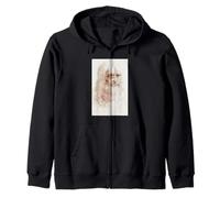 Leonardo da Vinci Self-portrait Renaissance Painting Artist Zip Hoodie