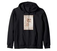 Leonardo da Vinci Self-portrait Renaissance Painting Artist Zip Hoodie