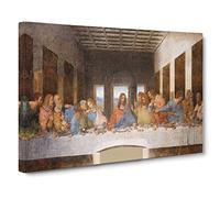 Leonardo Da Vinci The Last Supper Canvas Print | Gallery Wrapped 30mm Frame Wall Art | 20x14 inches | Ready to Hang | Classic Picture | Living Room Bedroom Lounge Office