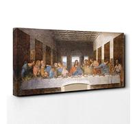 Leonardo Da Vinci The Last Supper Canvas Print | Gallery Wrapped 30mm Frame Wall Art | 40x20 inches | Ready to Hang | Classic Picture | Living Room Bedroom Lounge Office
