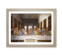 Leonardo Da Vinci The Last Supper Classic Painting Framed Print | A2 Oak Framed Wall Art | Ready to Hang | Classic Historical Picture | Living Room Bedroom Lounge Office