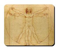 Leonardo Da Vinci the Vitruvian Man Art Science Anatomy Human History Representation - Mouse Mat Computer Laptop PC #16302