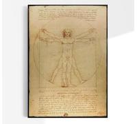 Leonardo da Vinci The Vitruvian Man | Renaissance Antique Painting, Old Vintage Print, Fine Wall Art Poster, Home Decor Artwork Picture