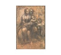 Leonardo Da Vinci - Virgin And Child With Saint Anne And John The Baptist Canvas Art Poster And Wall Art Picture Print Modern Family Bedroom Decor Unf