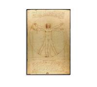 Leonardo_Da_Vinci (Vitruvian Man) Art Posters Painting On Canvas Wall Art Poster Scroll Picture Print Walls Decor Home Posters 24x36inch(60x90cm)