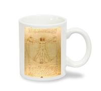 Leonardo Da Vinci Vitruvian Man Sketch Novelty Coffee Mug - Exclusive to the Serendipity Vita Collection