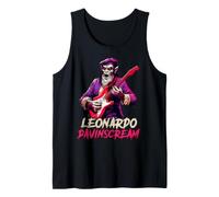 Leonardo da Vinci Werewolf Playing Guitar Italian History Tank Top