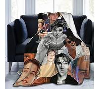 Leonardo Dicaprio Collage Flannel Blanket Lightweight Cozy Bed Blankets Soft Throw Blanket Fit Couch Sofa Suitable for All Season80 X60