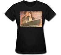 Leonardo Dicaprio Oscar You Jump I Jump Titanic Lines Mens T-Shirt Casual Cotton Unisex Black Tees Tops XL