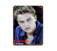 Leonardo DiCaprio Poster Tin Sign Vintage Metal Pub Club Cafe Bar Home Wall Art Decoration Posters Retro 12x16inch(30x40cm)