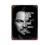 Leonardo DiCaprio Poster Tin Sign Vintage Metal Pub Club Cafe Bar Home Wall Art Decoration Posters Retro 12x16inch(30x40cm)
