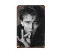 Leonardo DiCaprio Poster Tin Sign Vintage Metal Pub Club Cafe Bar Home Wall Art Decoration Posters Retro 8x12inch(20x30cm)