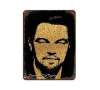 Leonardo DiCaprio Poster Tin Sign Vintage Metal Pub Club Cafe Bar Home Wall Art Decoration Posters Retro 12x16inch(30x40cm)