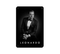 Leonardo DiCaprio Poster Tin Sign Vintage Metal Pub Club Cafe Bar Home Wall Art Decoration Posters Retro 8x12inch(20x30cm)